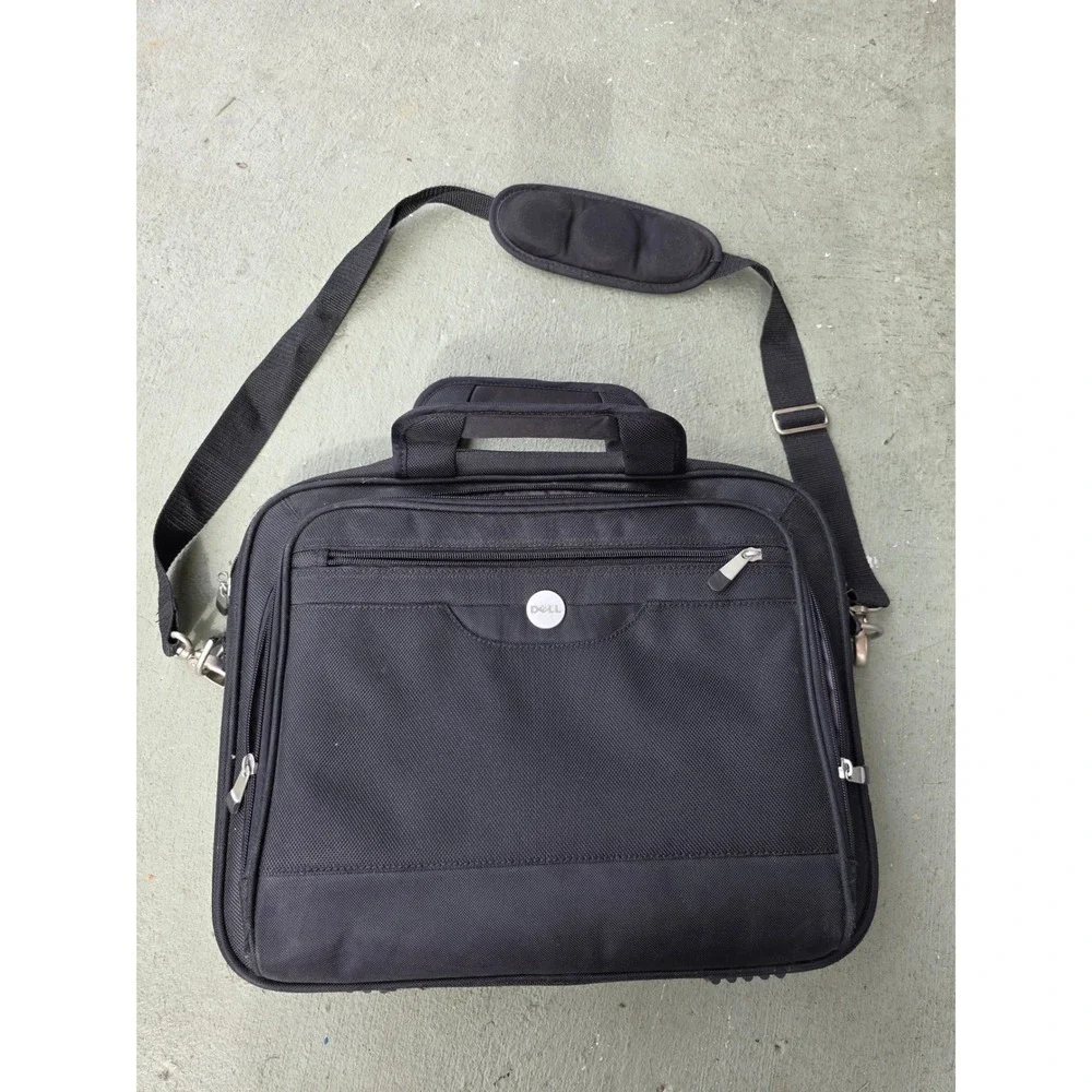 Dell Black Ballistic Nylon Laptop Messenger Bag Briefcase Professional Travel Z2